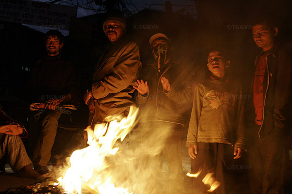 Maoistes rebelles, rues de Katmandou, émeute Népal